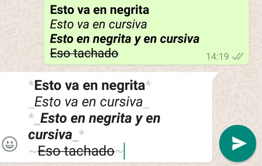 ¿Cómo subrayar o tachar, poner negrita o cursiva en WhatsApp? 1 Cómo subrayar y tachar en WhatsApp