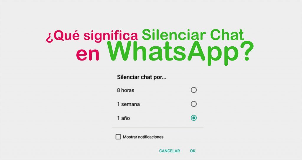 que significa en whatsapp silenciar chat