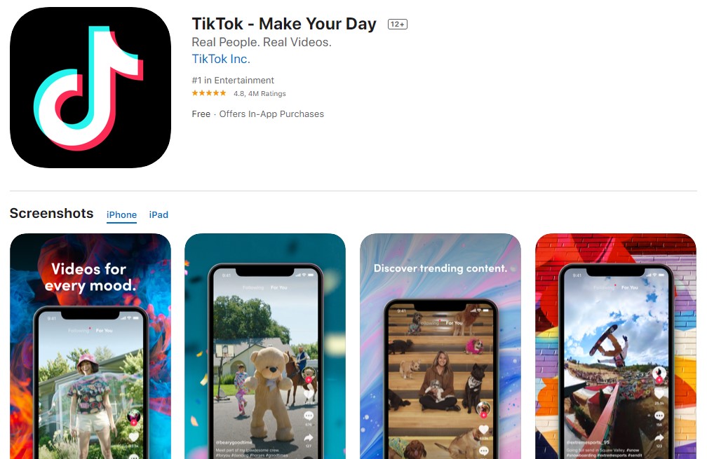 descargar tik tok gratis iOS