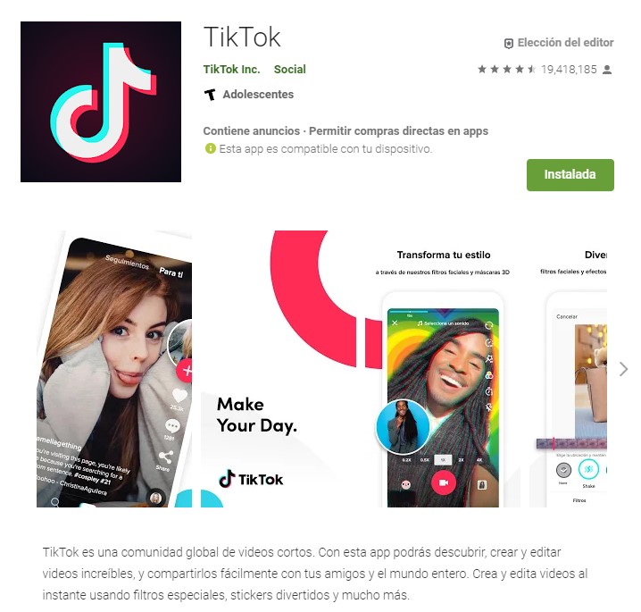 descargar tik tok gratis android