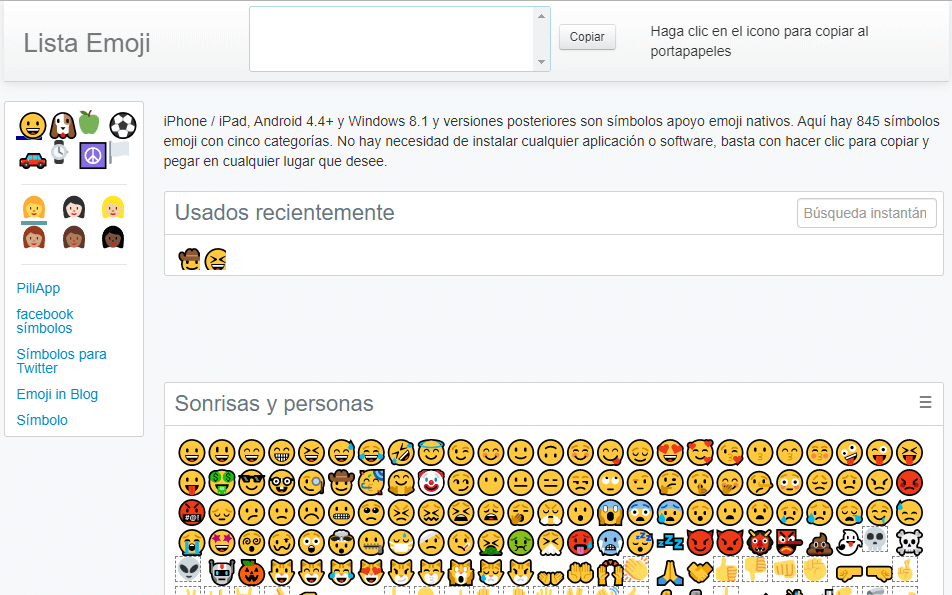 emojis para copiar y pegar